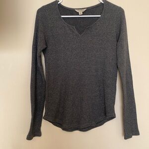 Grey sparkle lucky brand long sleeve size small